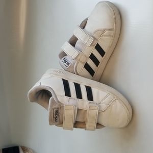 ADIDAS  size 10 white with black stripe